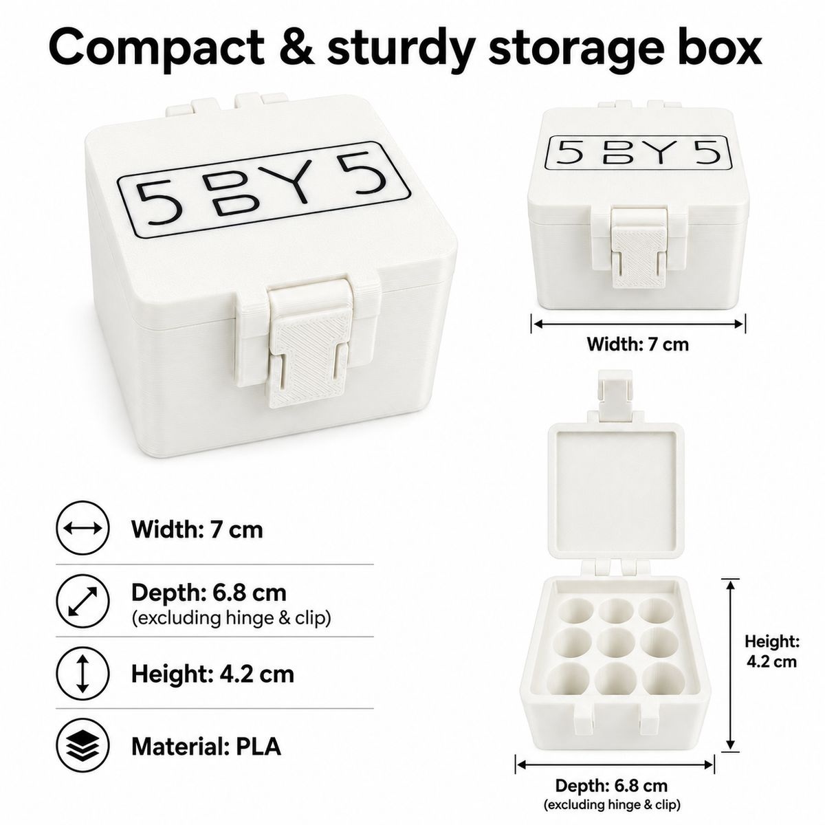 5BY5 Peptide Travel Container Compatible With Standard 3ml Vials - 9 Slot - Image 12