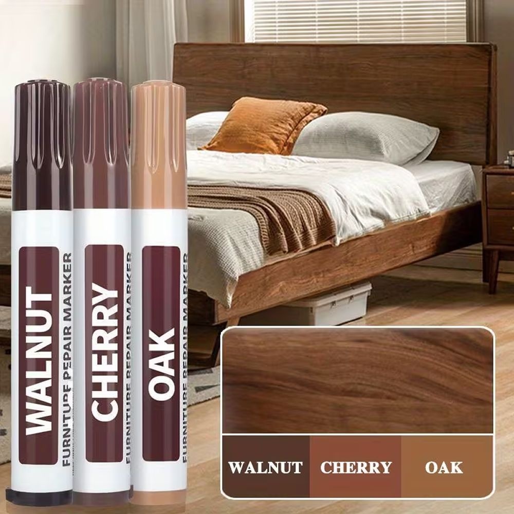 12-Piece Furniture Repair Marker Set for Wood Touch-Ups - Image 2