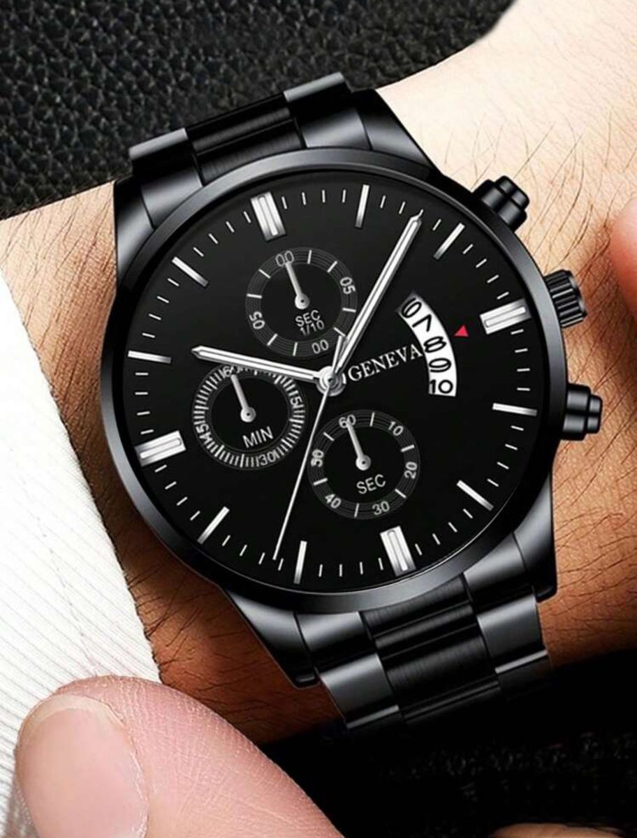 Quartz Watches hombre Fashion Men Stainless Steel Watch With Bracelet - Image 2