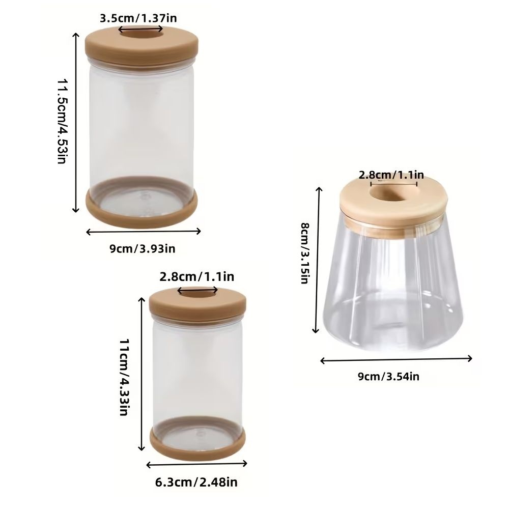 ABS Vase Set - Plastic Hydroponic Planters with Lids - 3 Piece Set