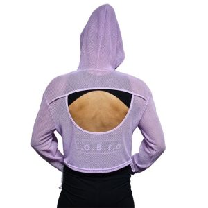 LOBRO Mesh Hoodie - Purple - Image 5