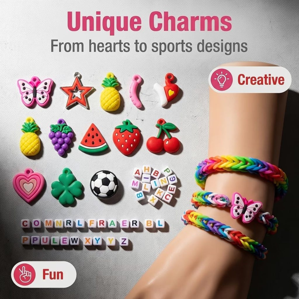 DIY Loom Band Bracelet Making Kit with Storage Organizer Box