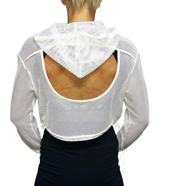 LOBRO Mesh Hoodie - White