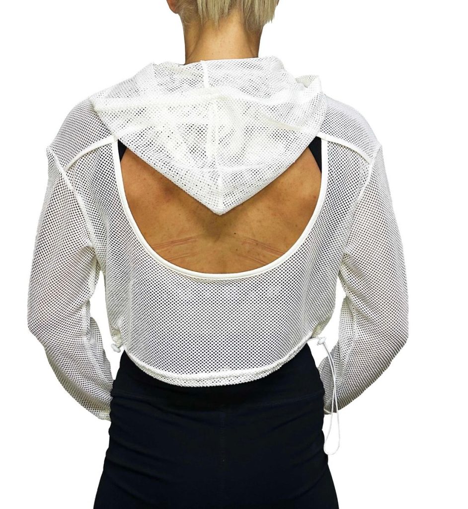 LOBRO Mesh Hoodie - White