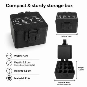 5BY5 Peptide Travel Container Compatible With Standard 3ml Vials - 9 Slot - Image 2