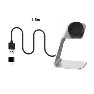 Aluminium Charging Dock Compatible With Garmin Watches-USB + USB-C Adapter - Image 2