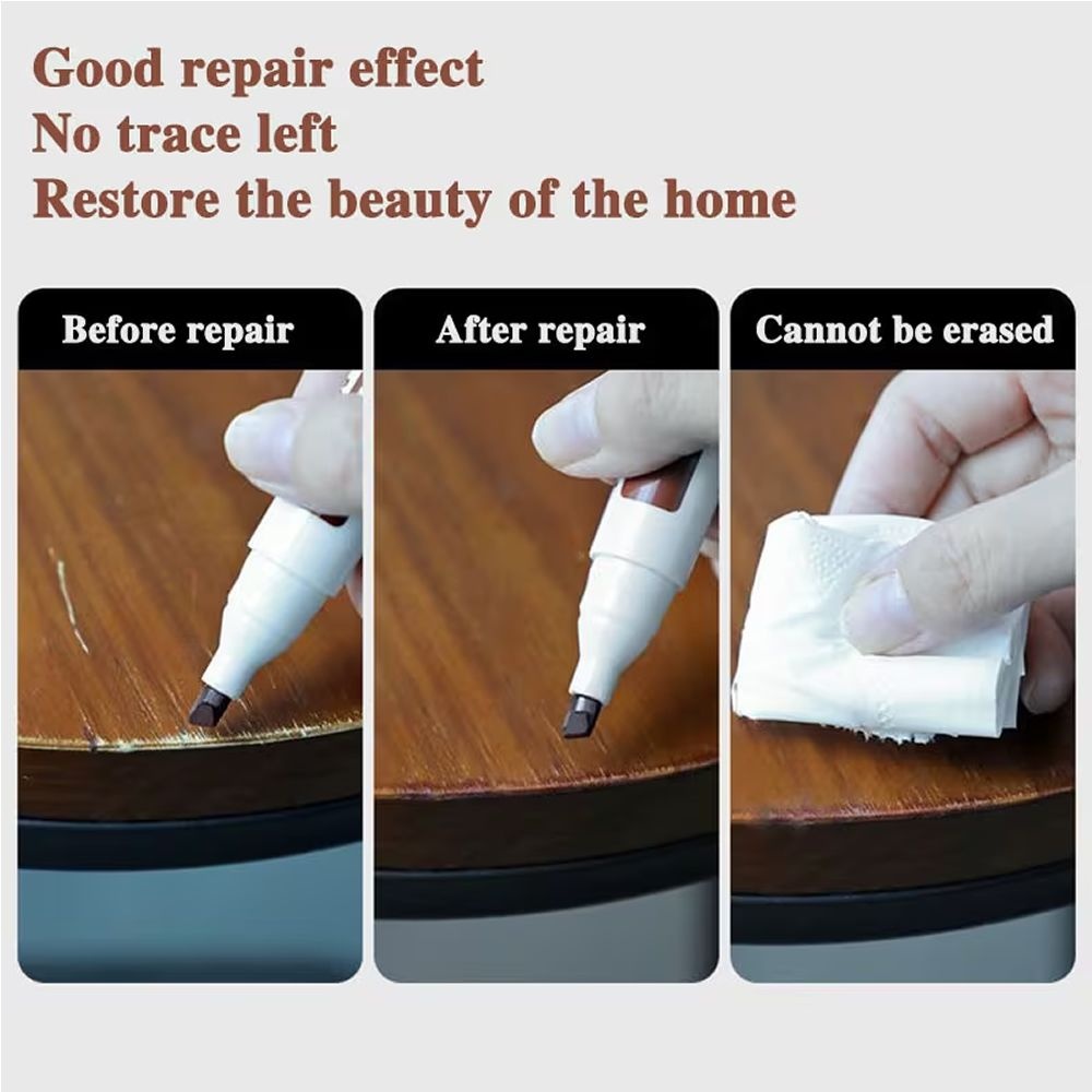 12-Piece Furniture Repair Marker Set for Wood Touch-Ups - Image 3