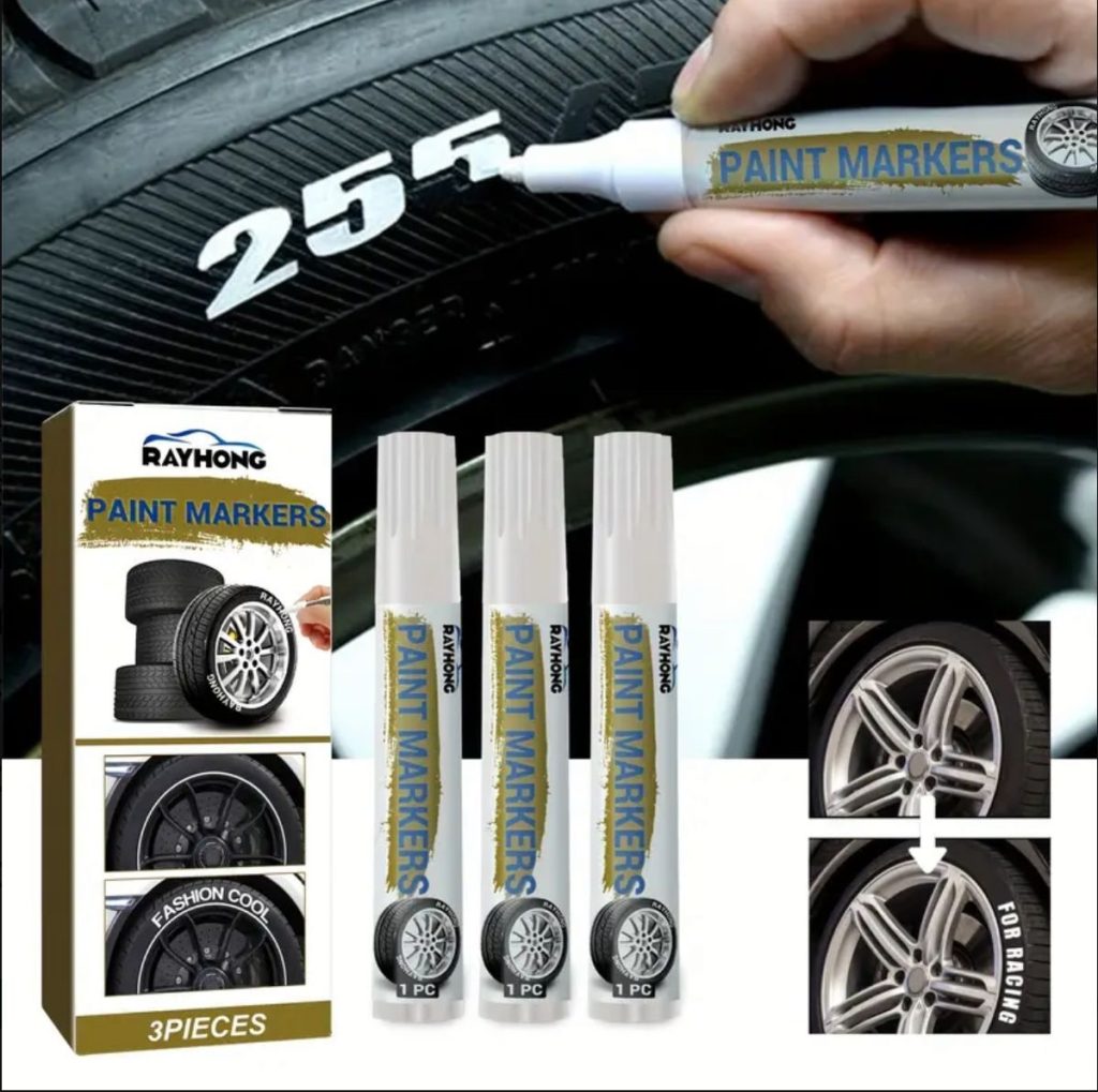 Waterproof Tire Marker Pen - 3 Pack