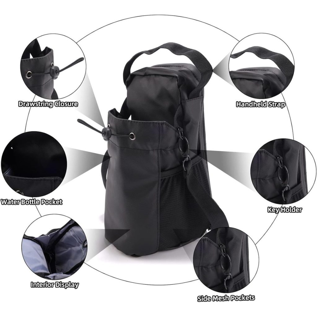 Magnetic Gym Water Bottle Bag - Heavy-Duty Oxford Cloth