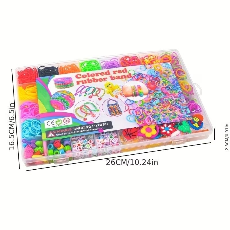 DIY Loom Band Bracelet Making Kit with Storage Organizer Box