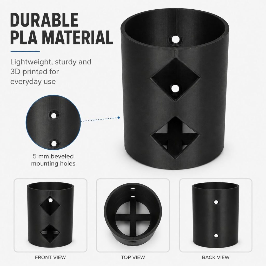3 Pack Wall-Mounted Spray Can Holders - Black PLA Aerosol Storage Organiser