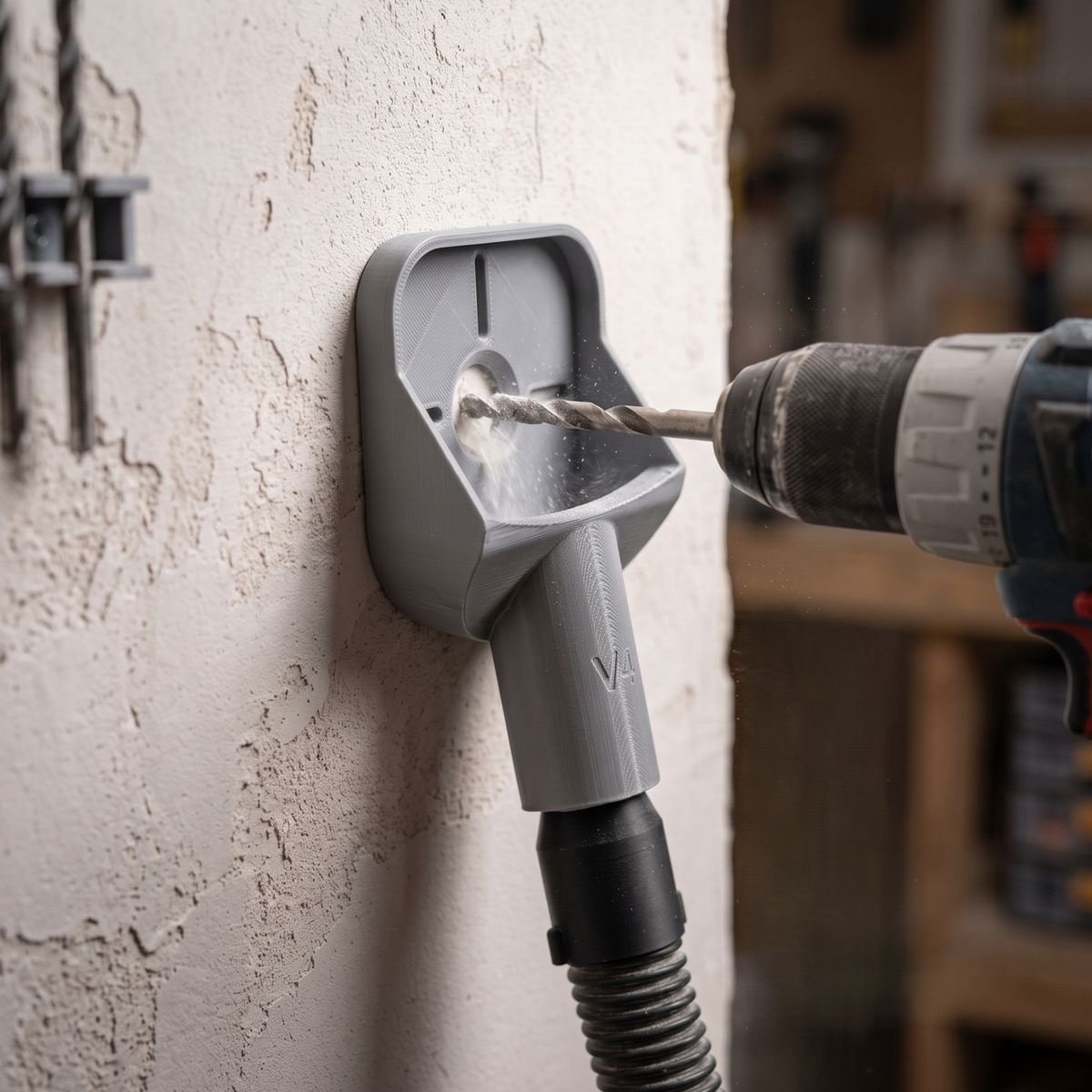 Universal Drill Dust Collector with 3 Vacuum Adapters - Image 3
