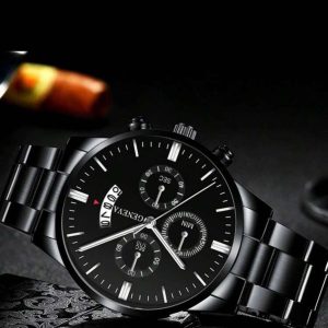 Quartz Watches hombre Fashion Men Stainless Steel Watch With Bracelet - Image 4