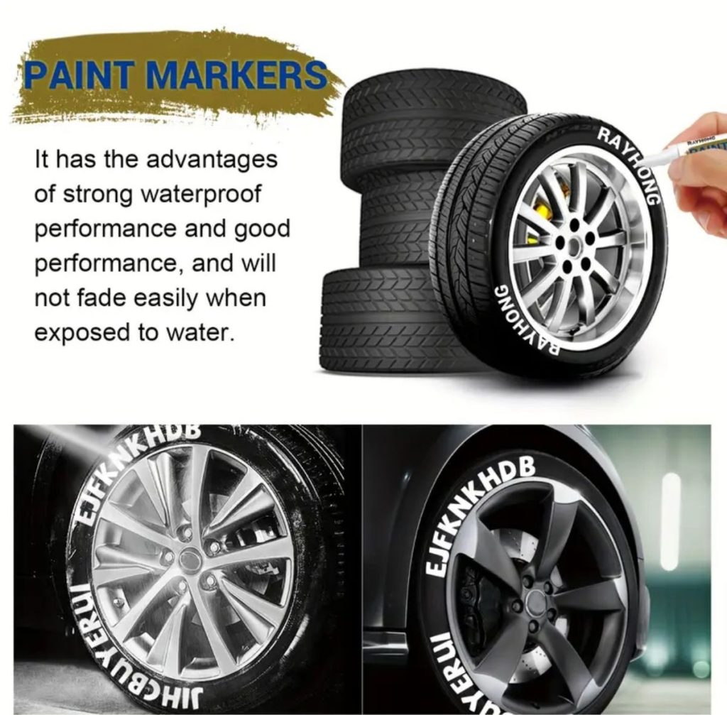Waterproof Tire Marker Pen - 3 Pack