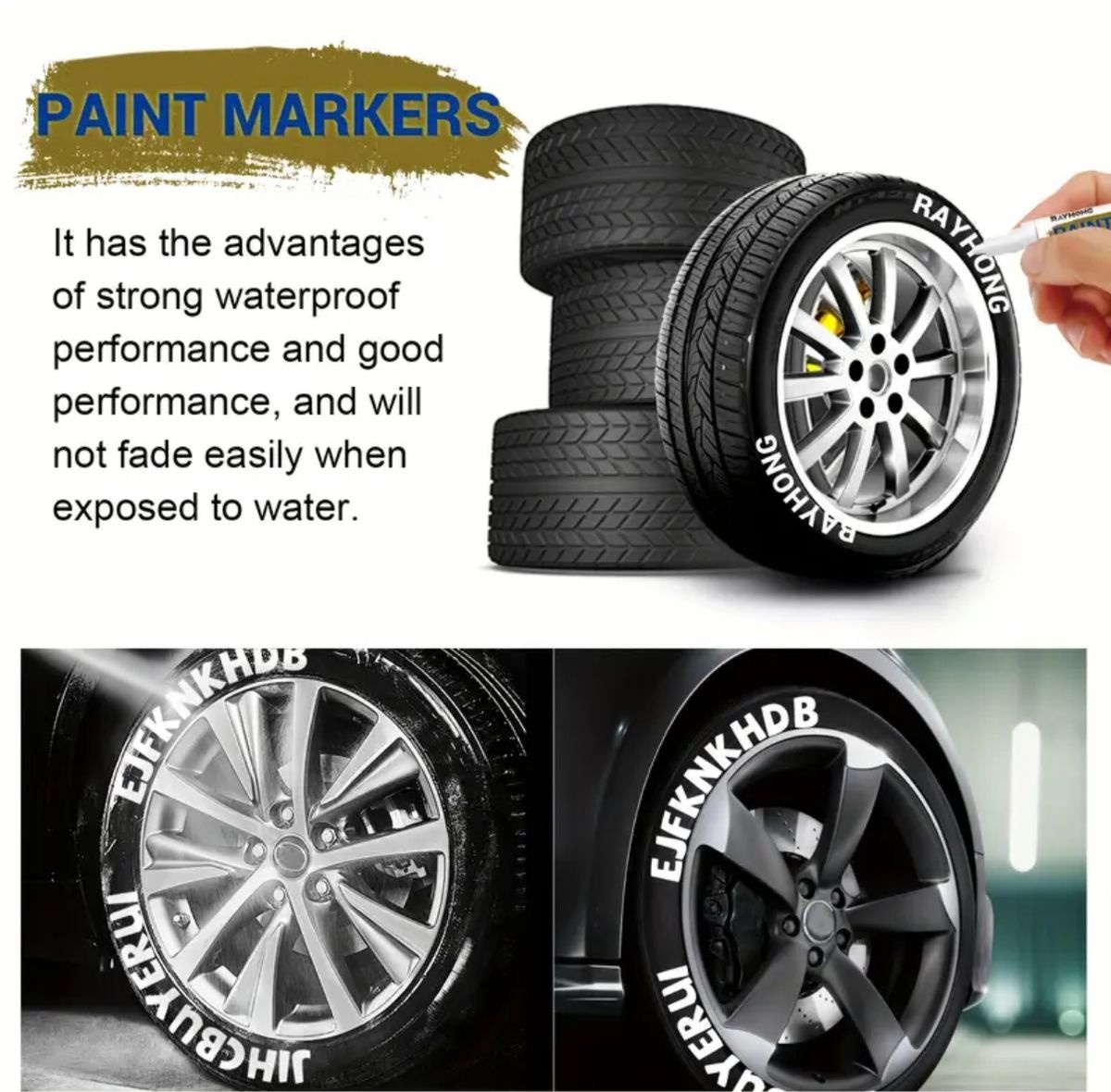 Waterproof Tire Marker Pen - 3 Pack - Image 3