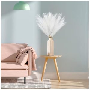 Faux Pampas Grass - 14 Piece Set - White - 52cm Each - Image 3