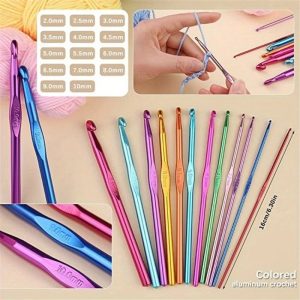 Complete Crochet Starter Kit with Case, Yarn Skeins & Ergonomic Hooks - Image 4