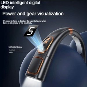 8000mAh 5-Speed Portable Neck Fan - Black - Image 3