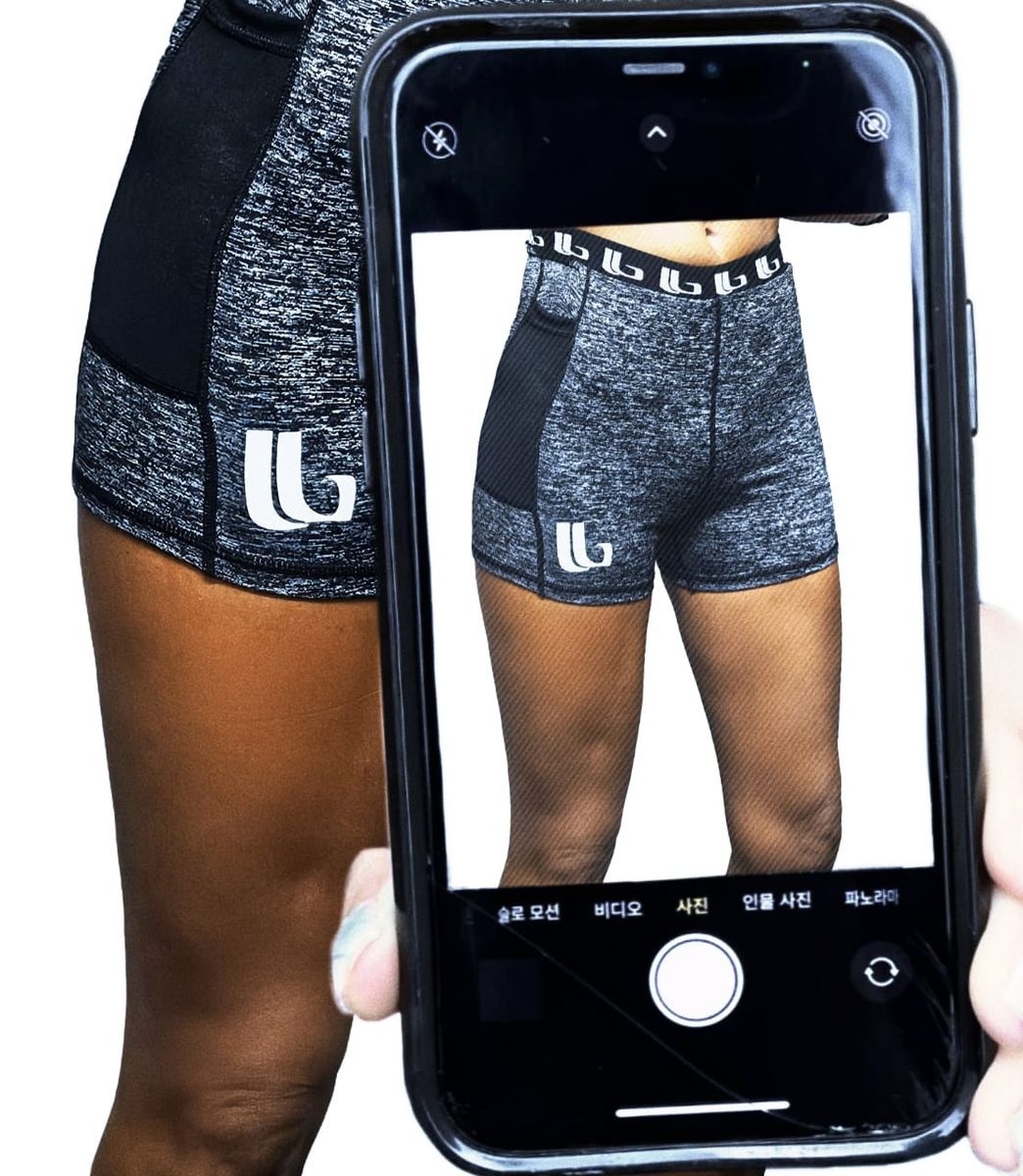 LOBRO Grey Gym Shorts - Image 2