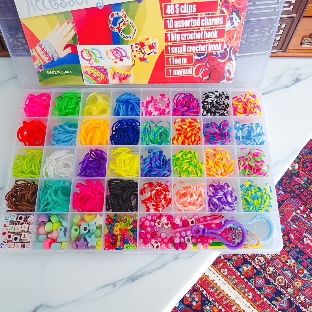 DIY Loom Band Bracelet Making Kit with Storage Organizer Box - Image 4