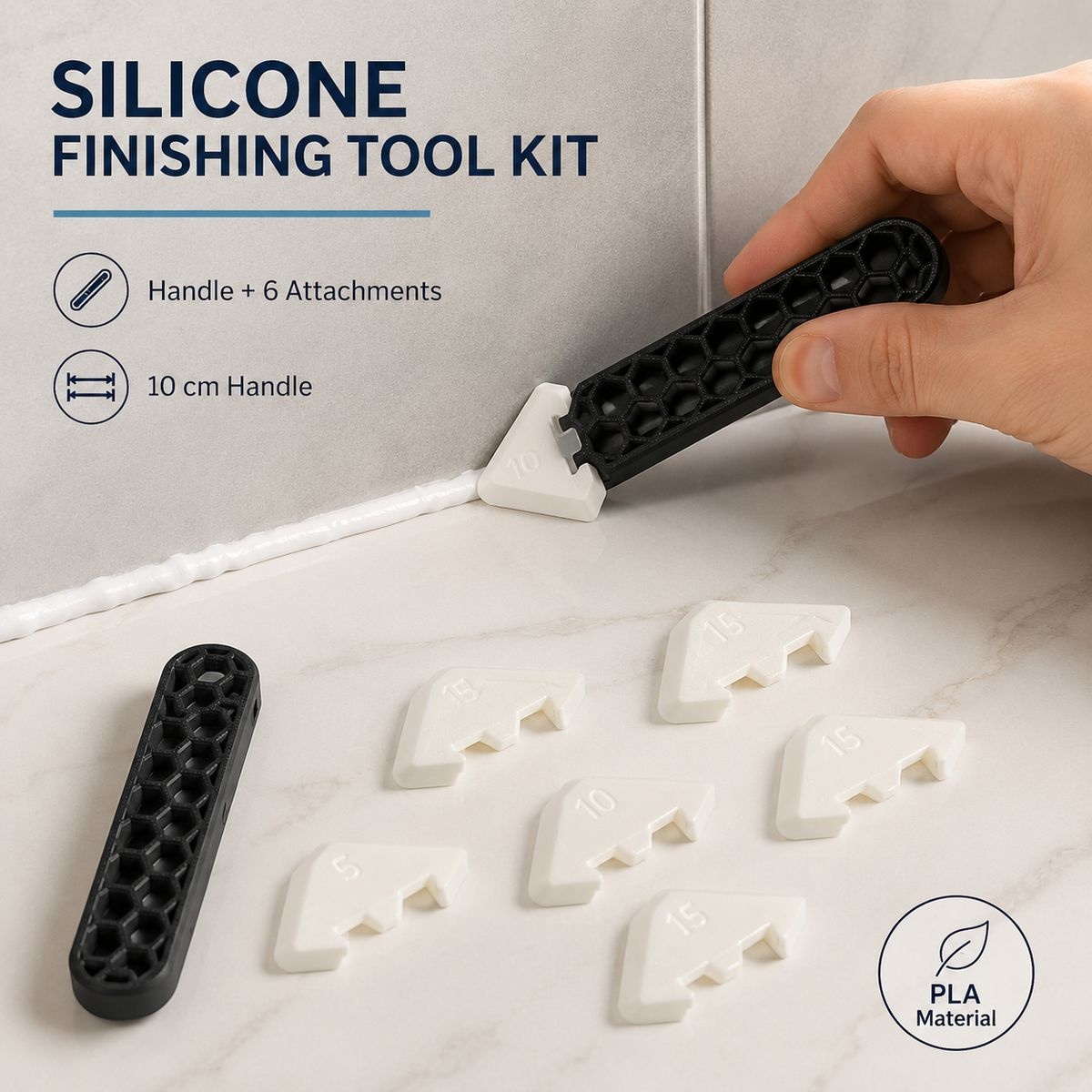 Silicone Accessory Combo - Finishing Tool, Wall Holders & Unclogging Tool - Image 4