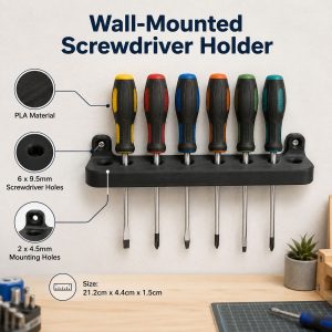 Wall-Mounted Tool Holder Combo Set - PLA Screwdriver and Spanner Holder - Image 4