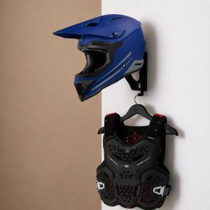 Upright Helmet Wall Mount Holder With Lower Hook - Image 4