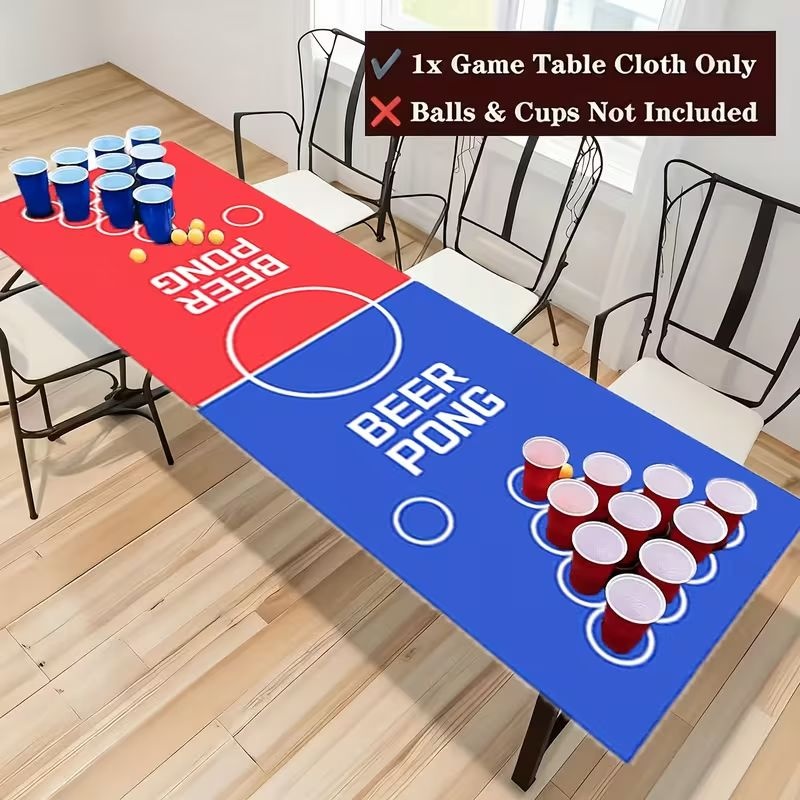 Beer Pong Table Cloth Cover 180 x 75cm - Machine Washable - Image 4