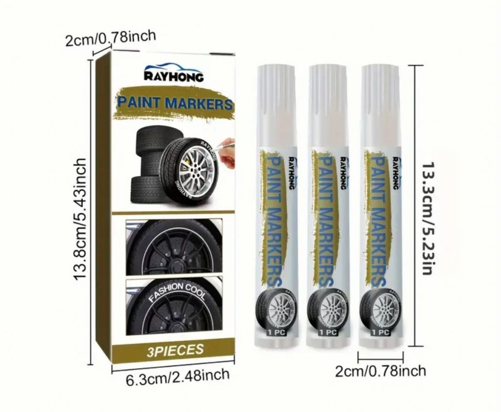 Waterproof Tire Marker Pen - 3 Pack