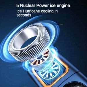 8000mAh 5-Speed Portable Neck Fan - Black - Image 4