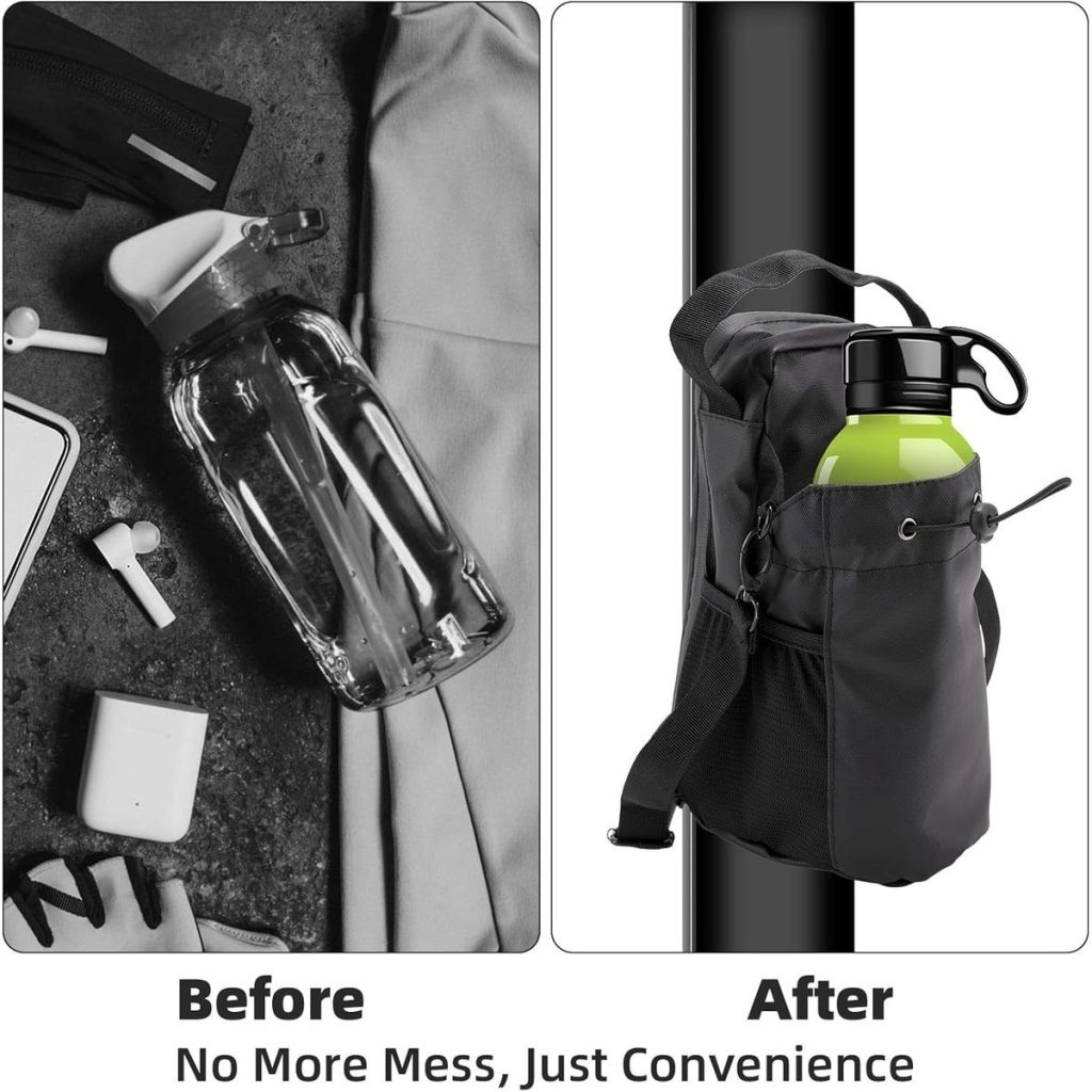 Magnetic Gym Water Bottle Bag - Heavy-Duty Oxford Cloth