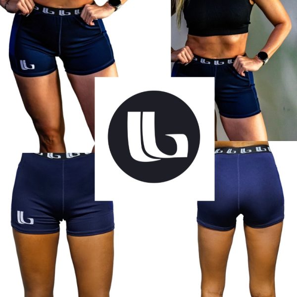 LOBRO Navy Blue Gym Shorts