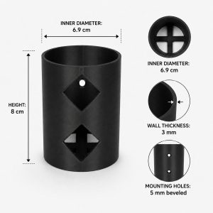 3 Pack Wall-Mounted Spray Can Holders - Black PLA Aerosol Storage Organiser - Image 5