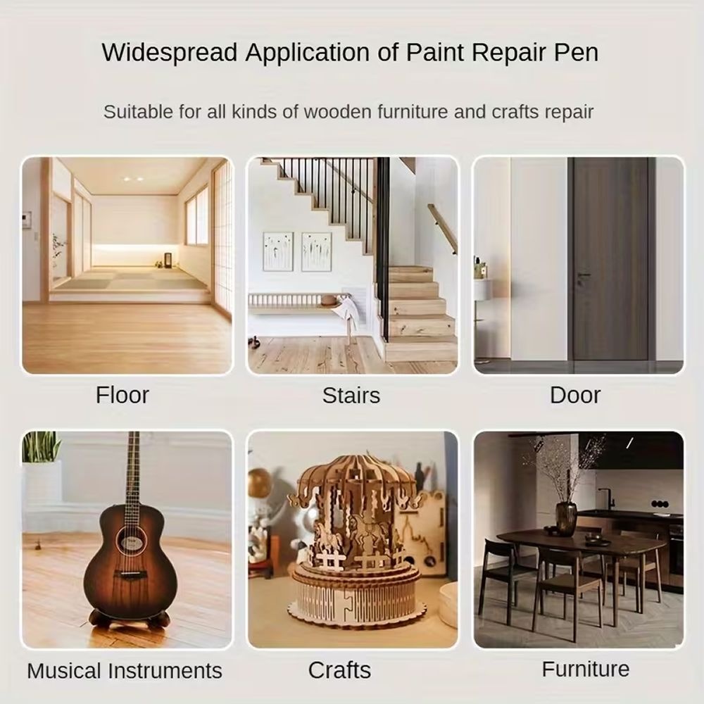 12-Piece Furniture Repair Marker Set for Wood Touch-Ups - Image 5