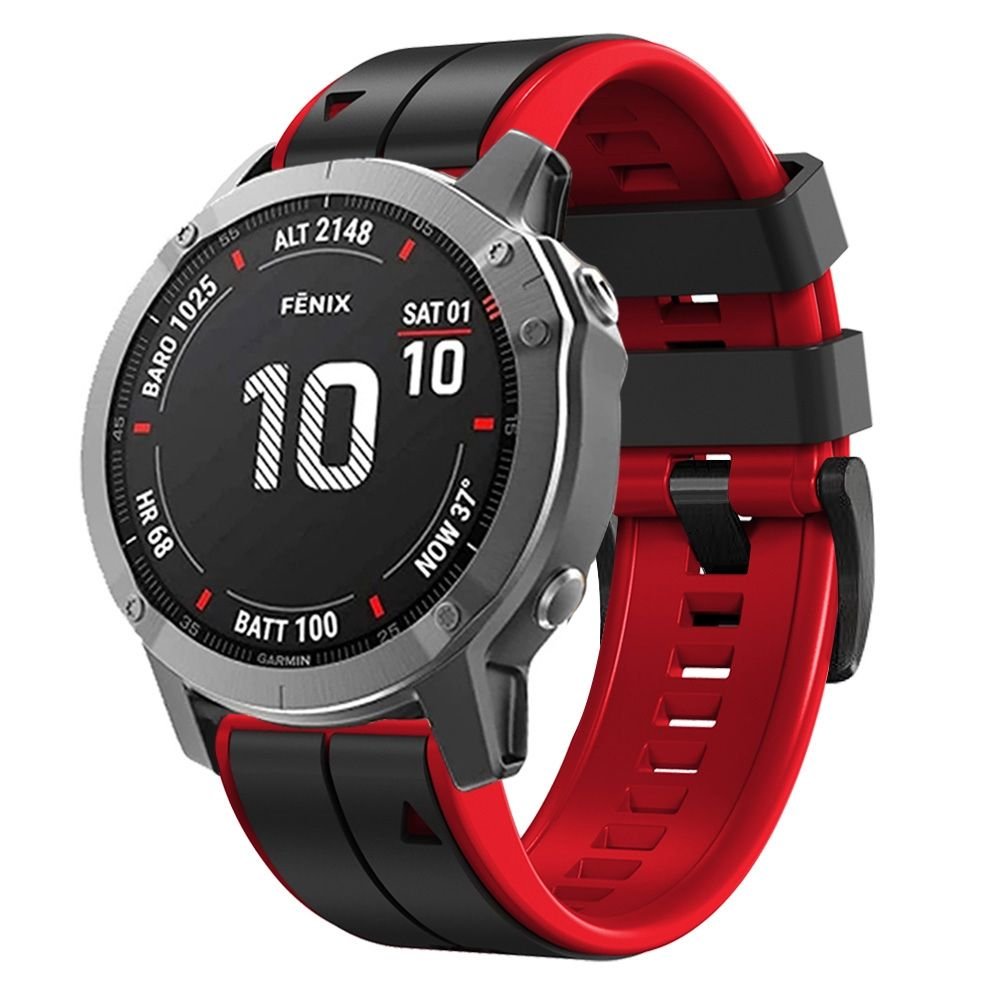 LOBO 22mm Silicone Dual-Tone Watch Strap For Garmin