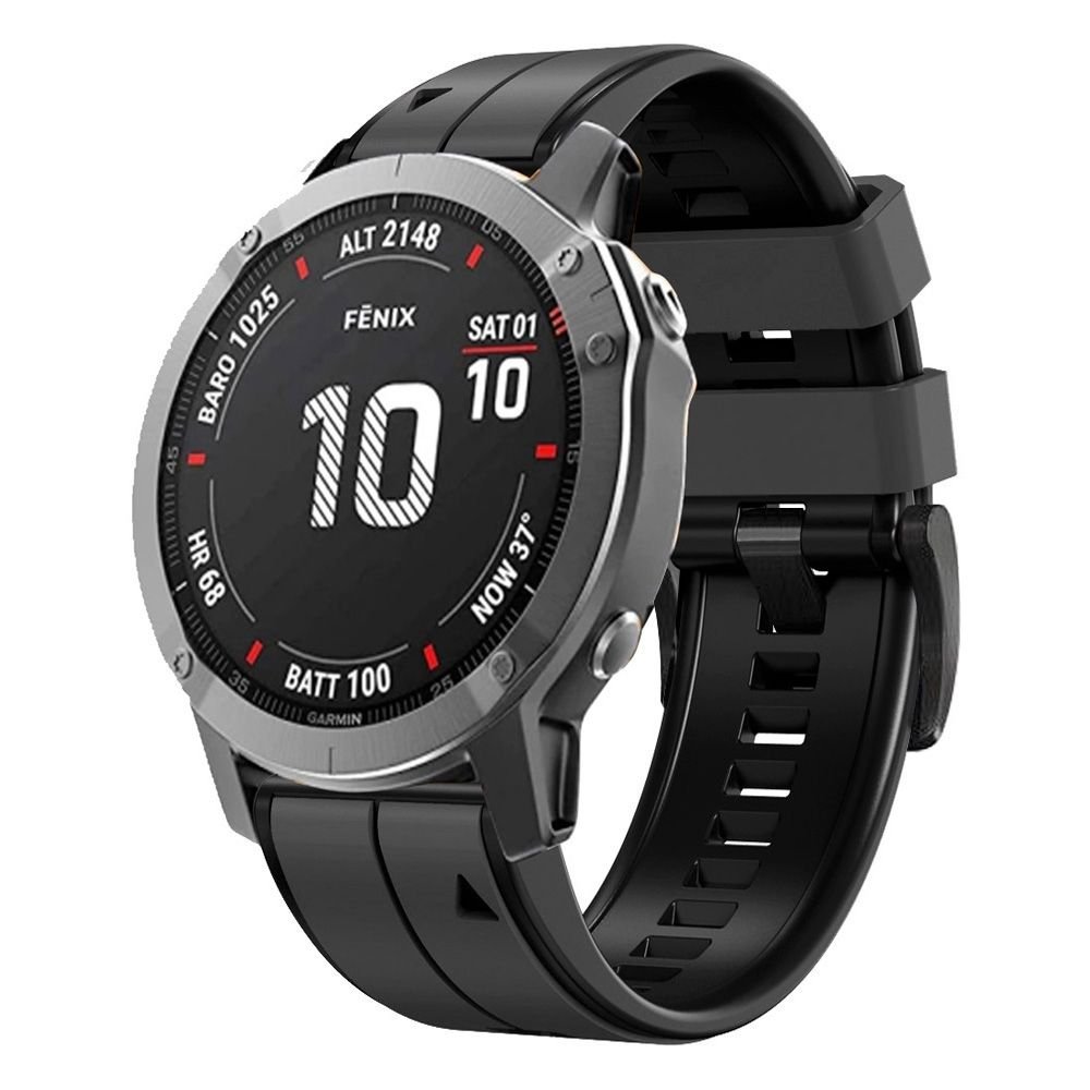 LOBO 22mm Silicone Dual-Tone Watch Strap For Garmin