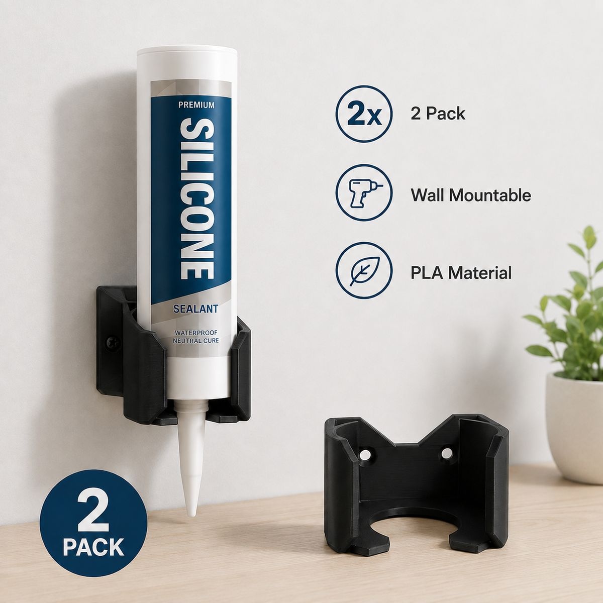 Silicone Accessory Combo - Finishing Tool, Wall Holders & Unclogging Tool - Image 6