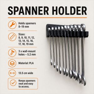 Wall-Mounted Tool Holder Combo Set - PLA Screwdriver and Spanner Holder - Image 6