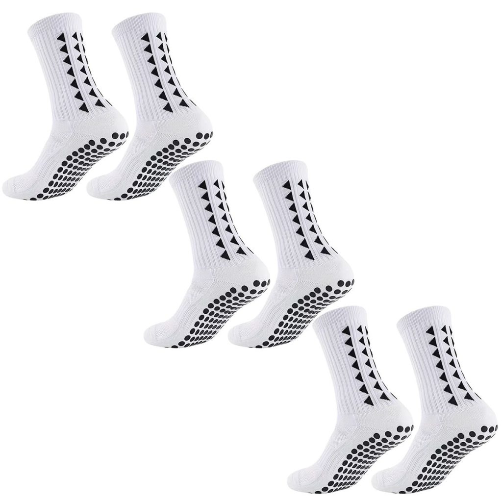 Anti-Slip Grip Sports Socks - 3 Pair Pack (OSFM-One Size Fits Most)