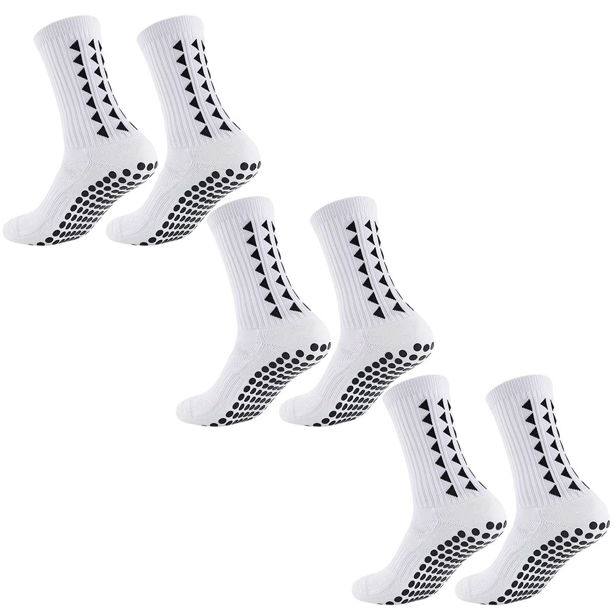 Anti-Slip Grip Sports Socks - 3 Pair Pack (OSFM-One Size Fits Most) - Image 4