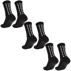 Anti-Slip Grip Sports Socks - 3 Pair Pack (OSFM-One Size Fits Most)