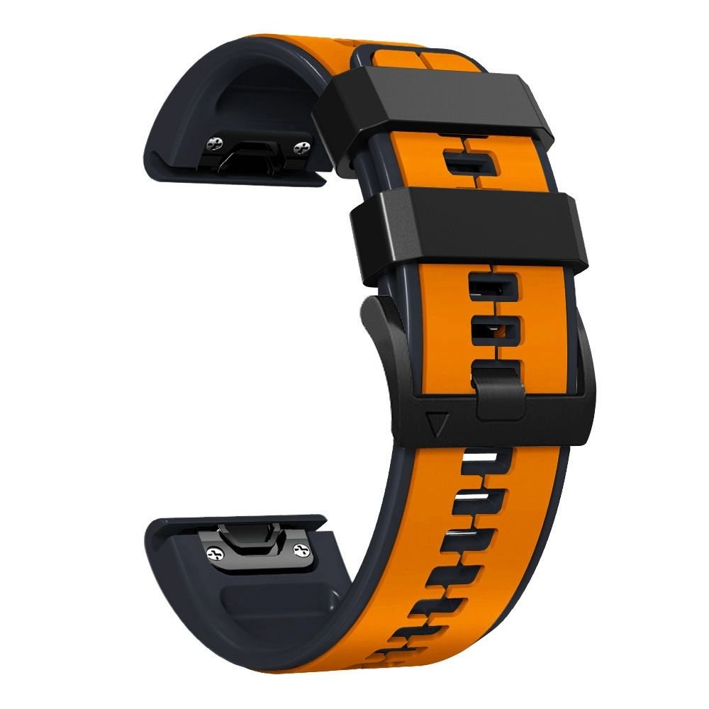 LOBO 22mm Silicone Dual-Tone Watch Strap For Garmin