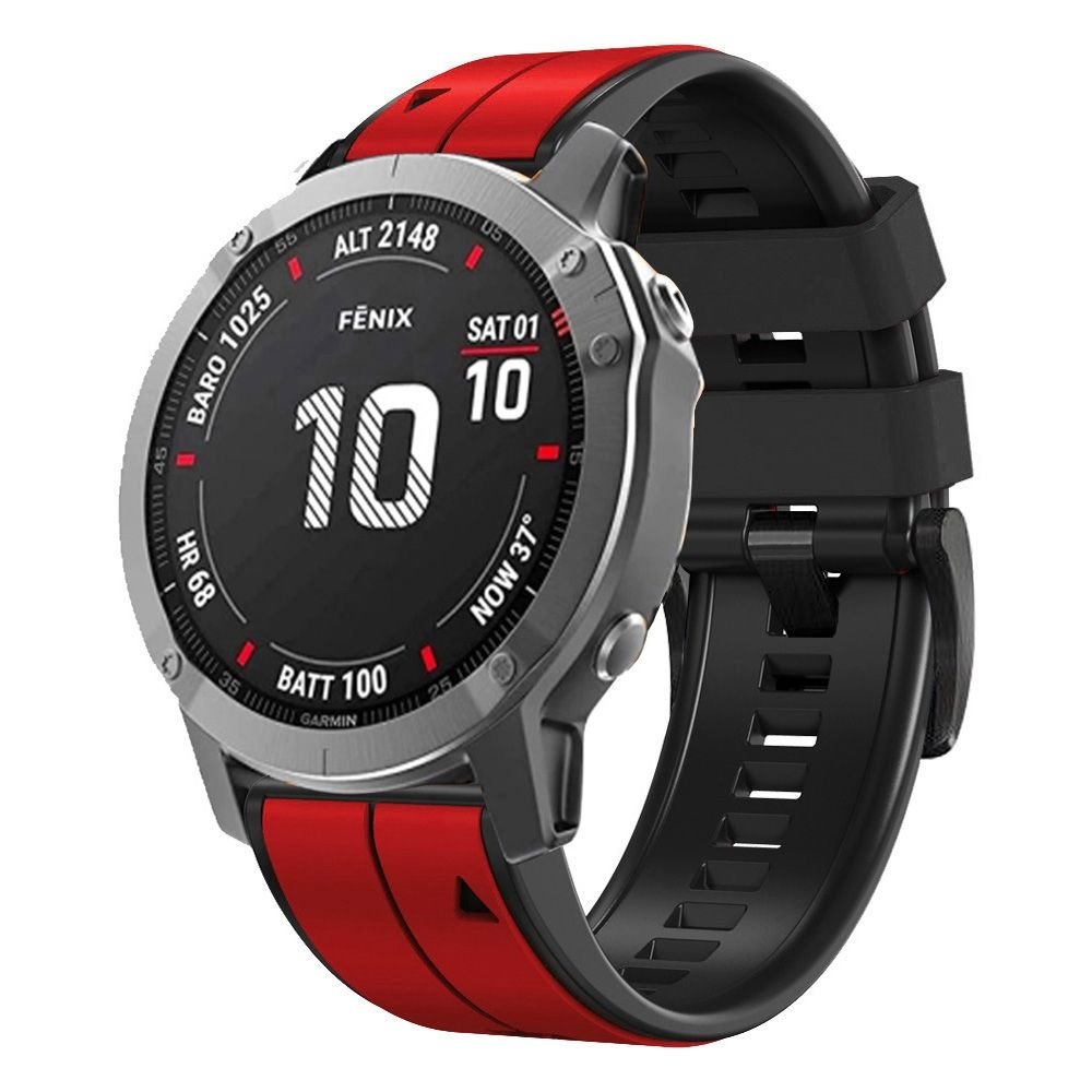 LOBO 22mm Silicone Dual-Tone Watch Strap For Garmin