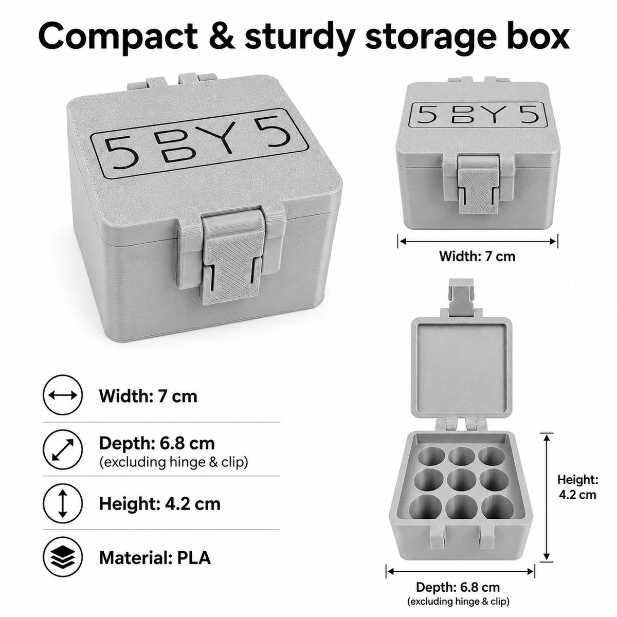 5BY5 Peptide Travel Container Compatible With Standard 3ml Vials - 9 Slot - Image 7
