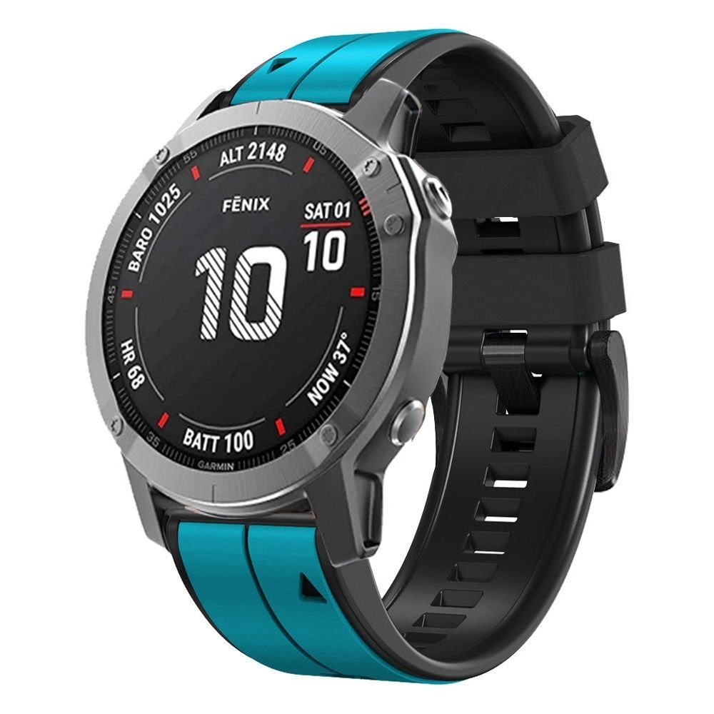 LOBO 22mm Silicone Dual-Tone Watch Strap For Garmin