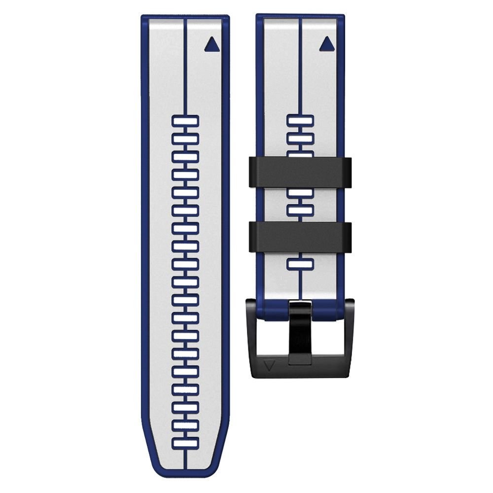 LOBO 22mm Silicone Dual-Tone Watch Strap For Garmin