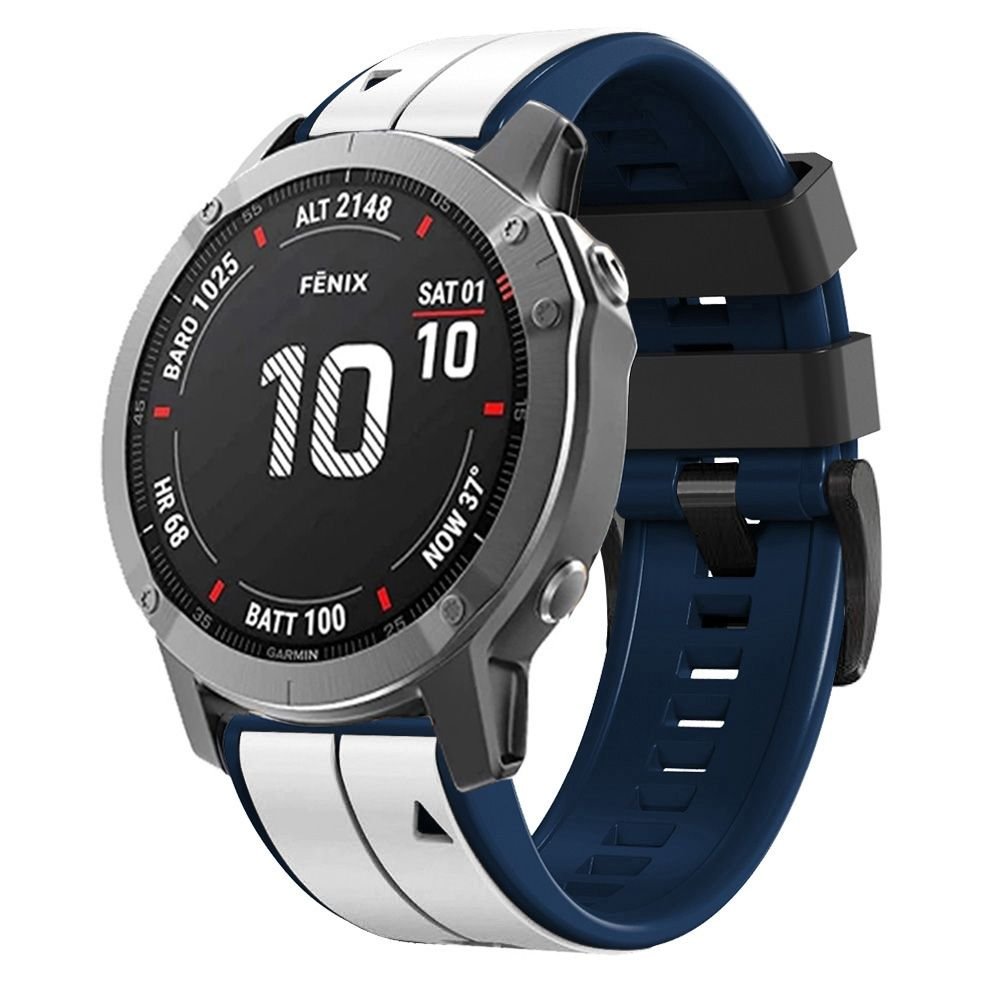 LOBO 22mm Silicone Dual-Tone Watch Strap For Garmin