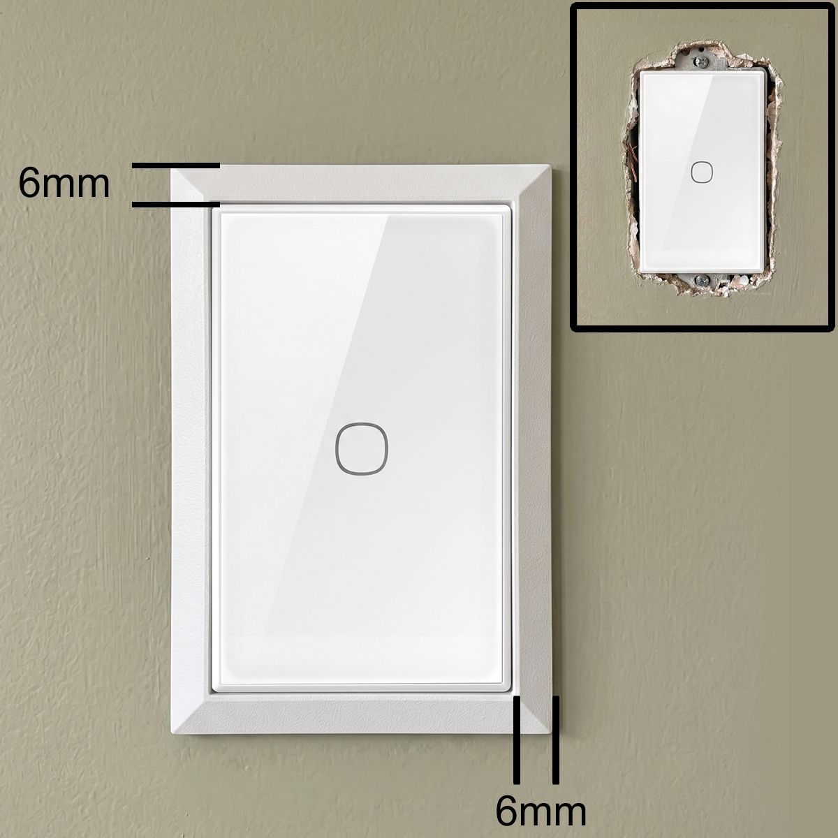 4 Pack Light Switch Frames Compatible With Sonoff Light Switches (6mm Trim) - Image 7