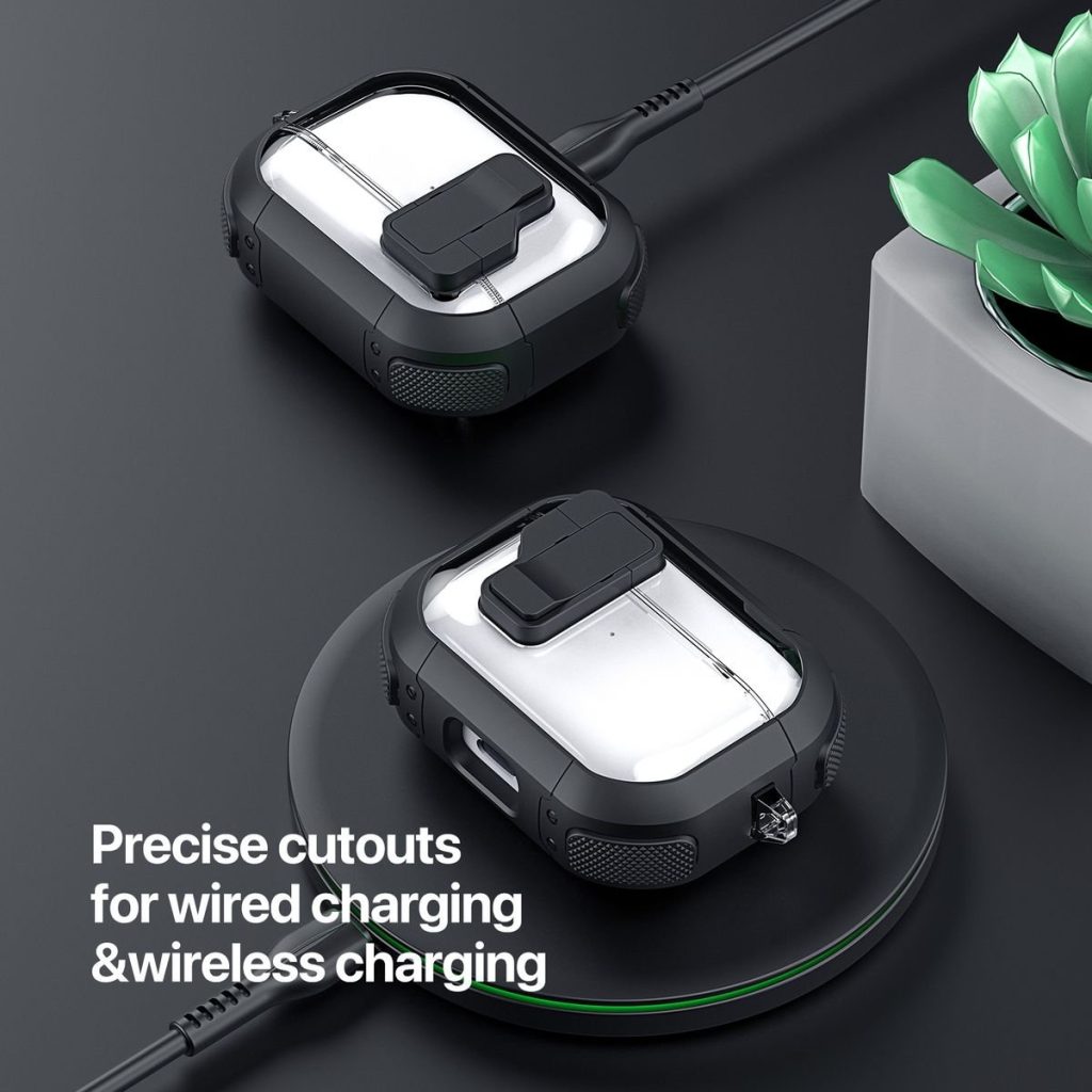 Dux Ducis TPU+PC Case & Carabiner for Apple Pods Pro 2 (PECN Series)