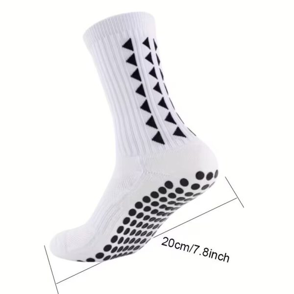 Anti-Slip Grip Sports Socks - 3 Pair Pack (OSFM-One Size Fits Most)